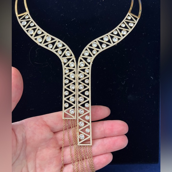 NIB New in Box Swarovski Crystal Bib Necklace - Picture 4 of 7